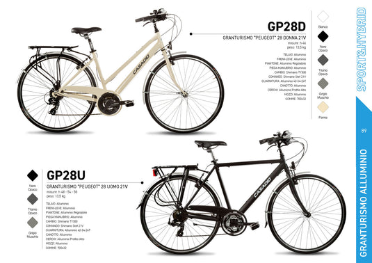 BICI Sport W. M. Gran Turismo Peugeot 28" 21V Alluminio Cicli Casadei