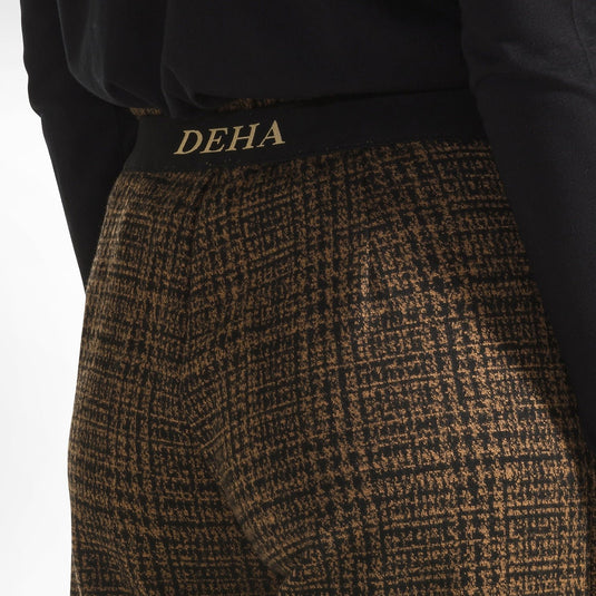 PANTALONE PALAZZO JACQUARD A QUADRI DEHA