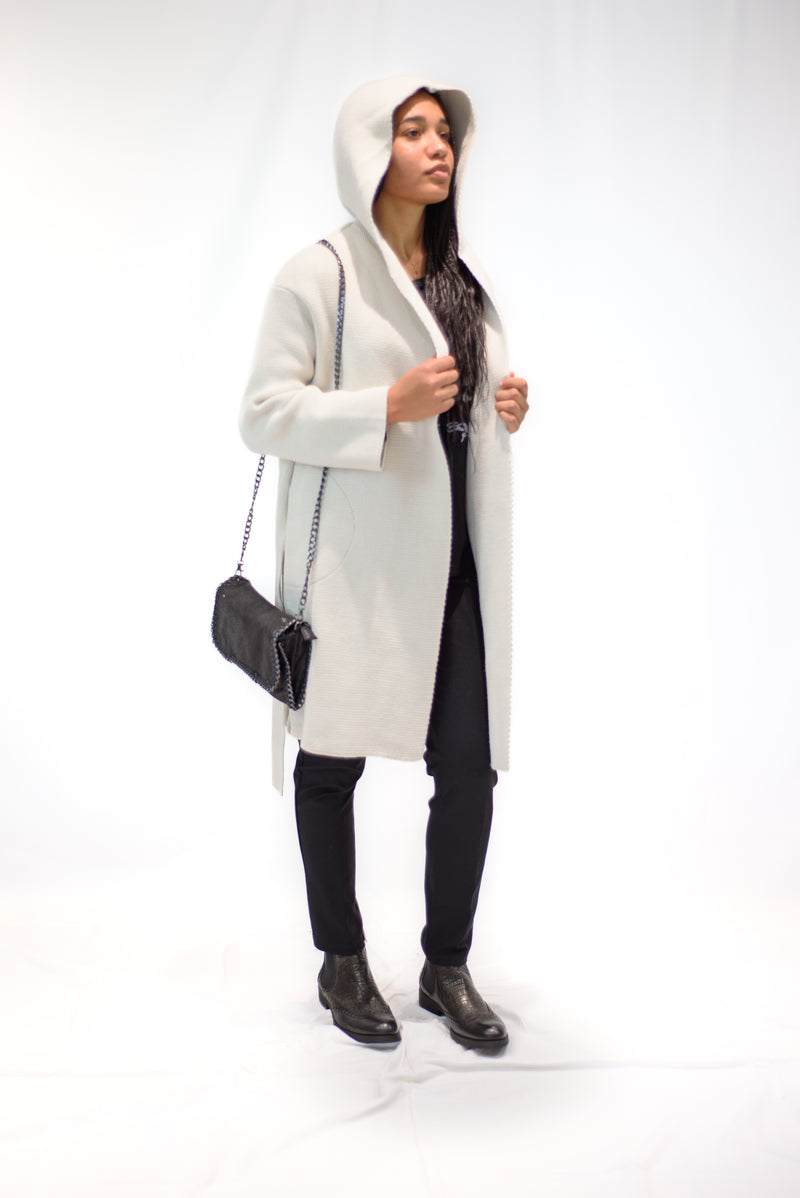 Carica immagine in Galleria Viewer, Cappottino Tricot con cappuccio
