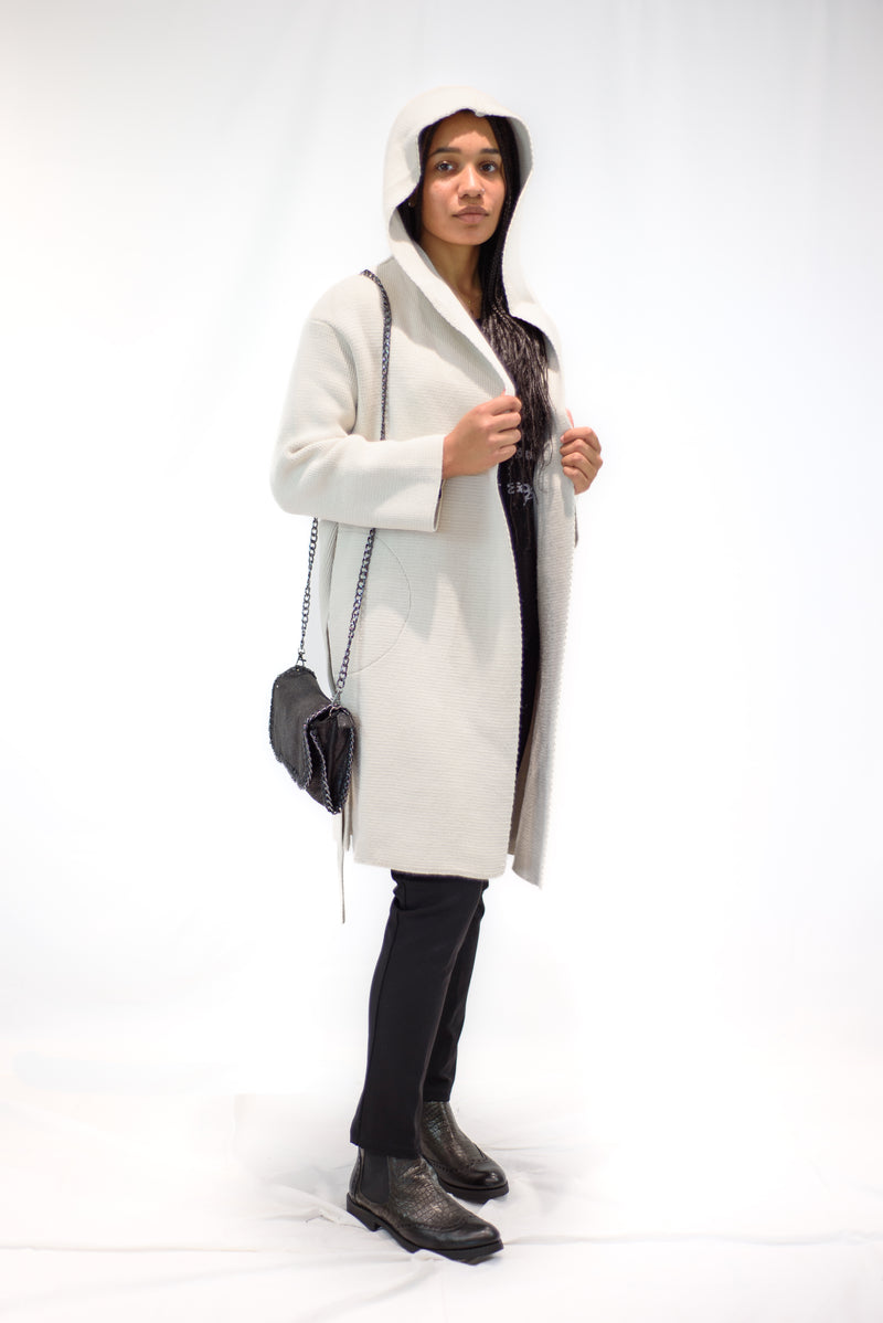 Carica immagine in Galleria Viewer, Cappottino Tricot con cappuccio
