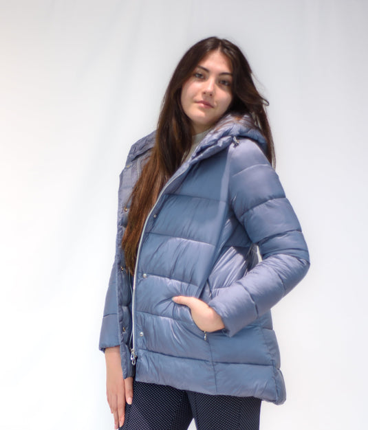 Giacca donna trapuntata con cappuccio