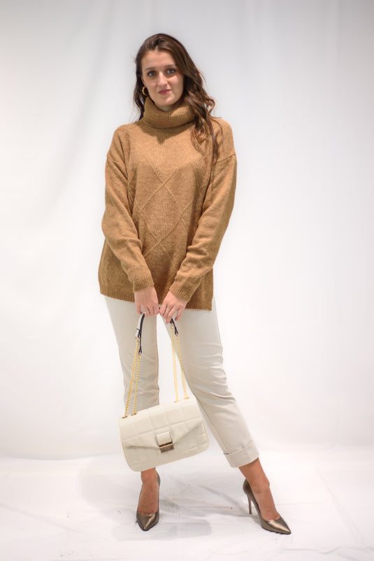 Maglia lana Mohair a rombi