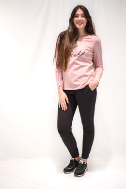 T-shirt manica lunga girocollo