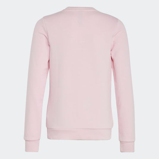 FELPA ESSENTIALS IN COTONE CON LOGO GRANDE bambina