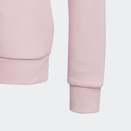 FELPA ESSENTIALS IN COTONE CON LOGO GRANDE bambina