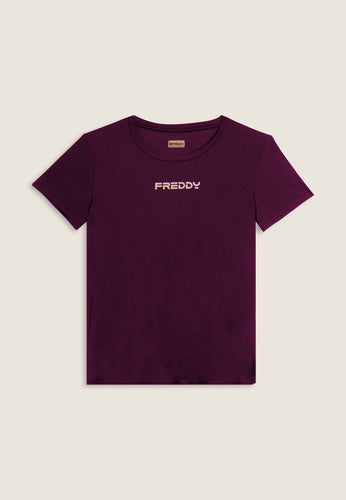 T-shirt tecnica con spacchi laterali e fit regolare