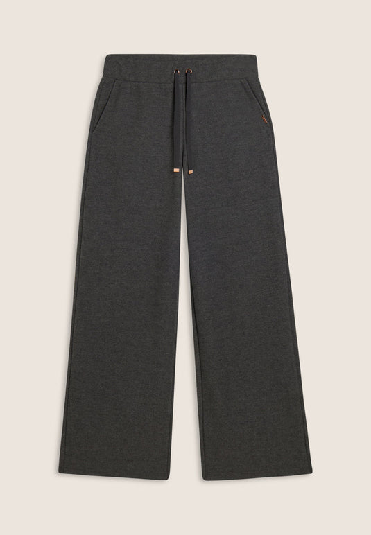 Pantaloni donna wide leg effetto tricot