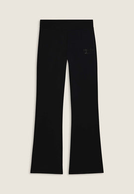 Pantaloni flare in felpa elasticizzata