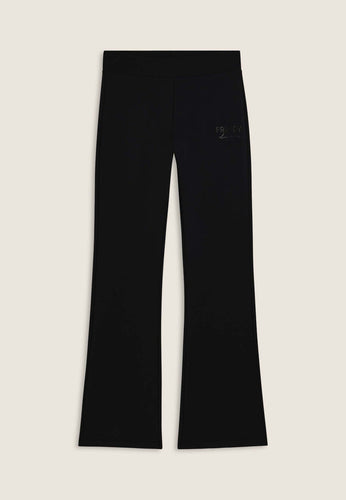 Pantaloni flare in felpa elasticizzata