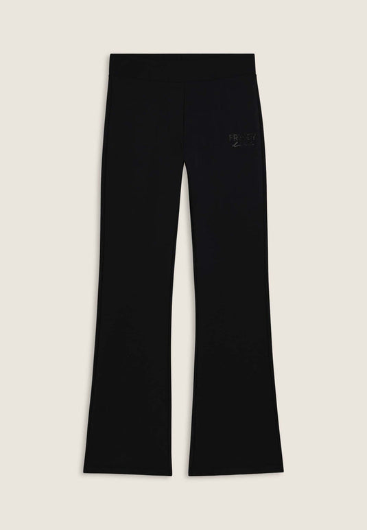 Pantaloni flare in felpa elasticizzata