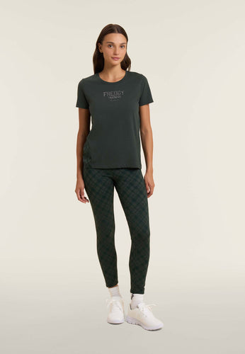 T-shirt raglan con inserto geometrico