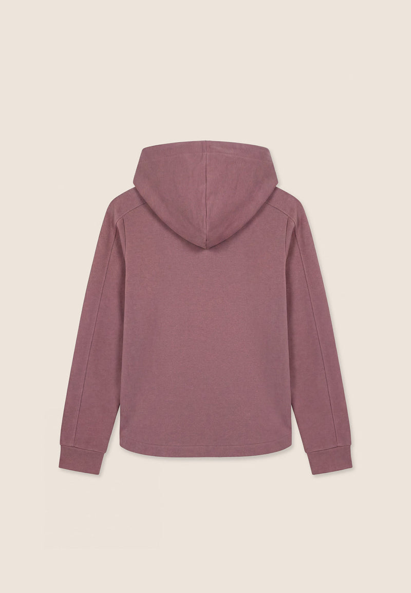 Carica immagine in Galleria Viewer, Felpa Regular Donna con Cappuccio e Zip, Fondo Asimmetrico
