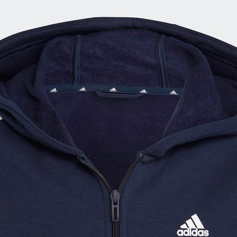 Carica immagine in Galleria Viewer, Felpa con cappuccio Essentials 3-Stripes Fleece Full-Zip

