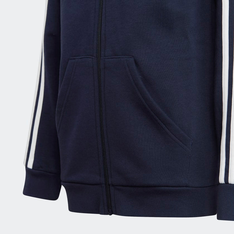 Carica immagine in Galleria Viewer, Felpa con cappuccio Essentials 3-Stripes Fleece Full-Zip
