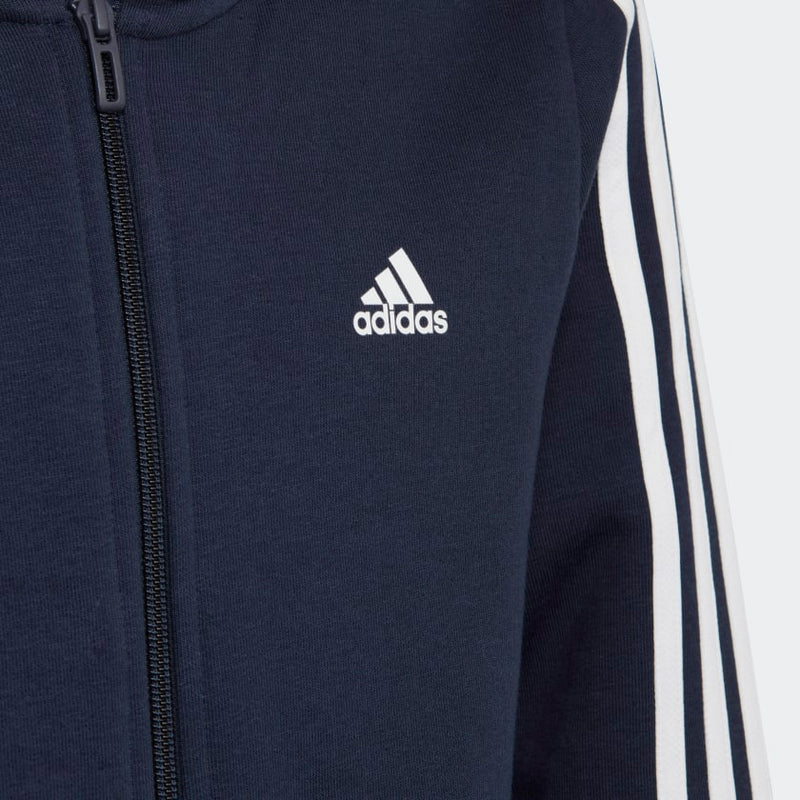 Carica immagine in Galleria Viewer, Felpa con cappuccio Essentials 3-Stripes Fleece Full-Zip
