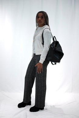 PANTALONE PALAZZO JACQUARD A QUADRI DEHA