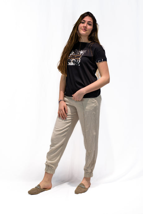 PANTALONI DONNA FREDDY  in twill lyocell con impuntura centrale