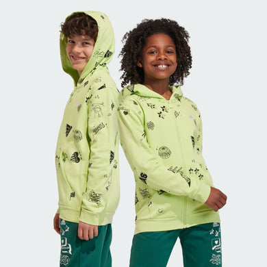 FELPA HOODIE BRAND LOVE ALLOVER PRINT FULL-ZIP JUNIOR