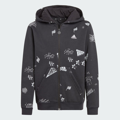 FELPA CON CAPPUCCIO E ZIP JR