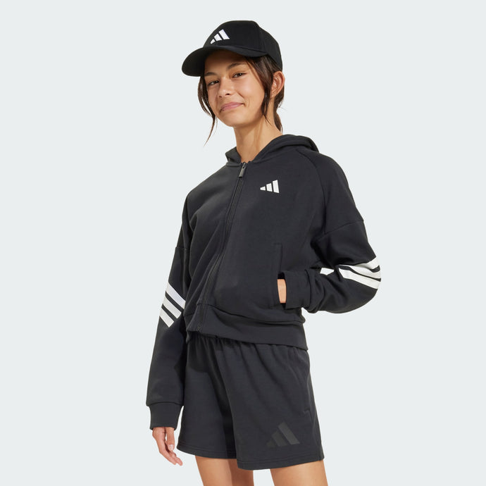 Giacca da tuta Future Icons con cappuccio e zip intera a 3 strisce per bambini
