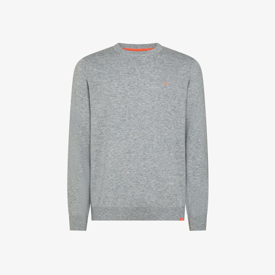 Maglia in lana e cotone con logo