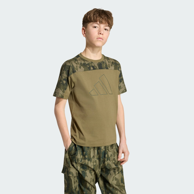 Carica immagine in Galleria Viewer, T-shirt in cotone mimetica Juniors

