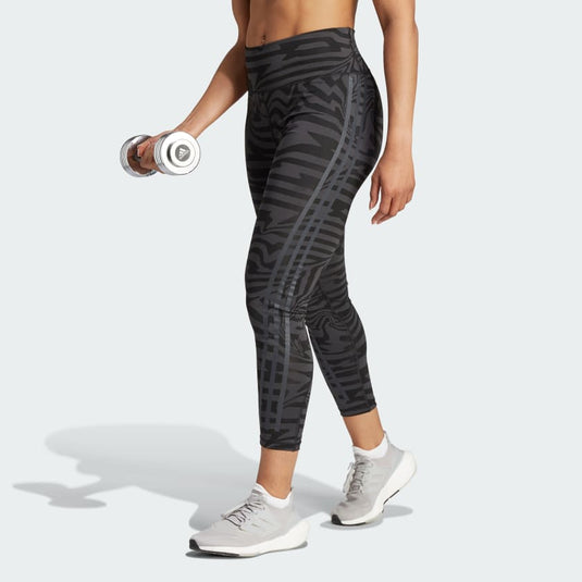 LEGGINGS OPTIME TRAINICONS JACQUARD 3-STRIPES