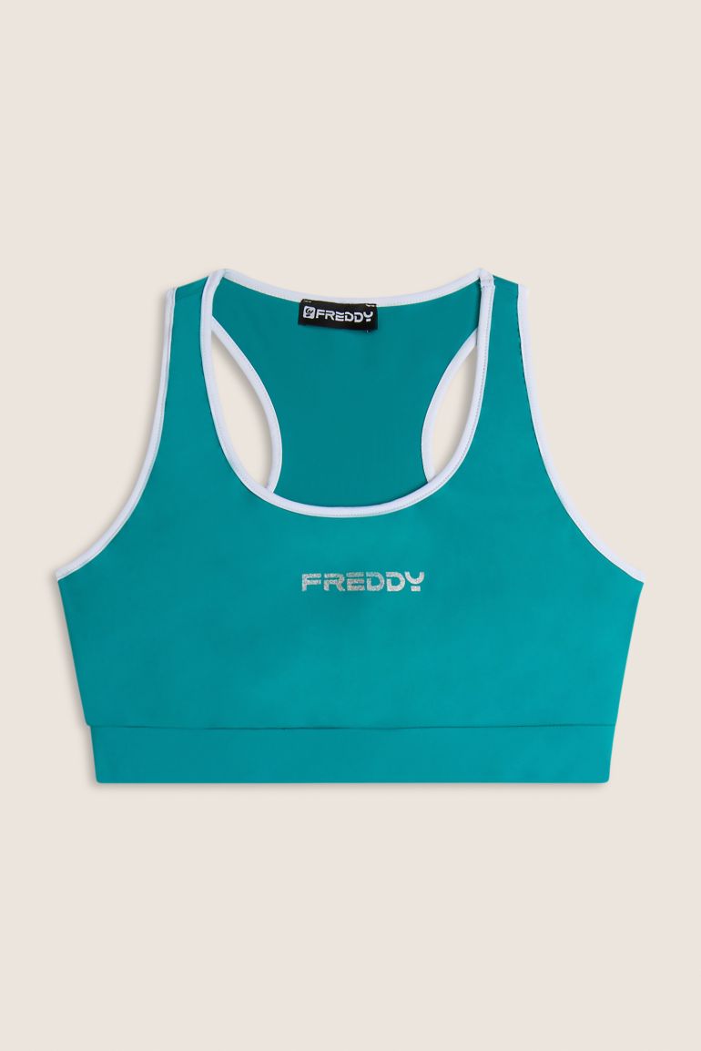 Carica immagine in Galleria Viewer, Reggiseno Sportivo con Supporto Medio e bordature a contrasto
