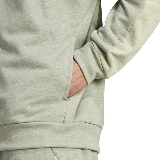 Felpa melange con cappuccio e zip integrale adidas