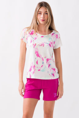 T-SHIRT DYNAMIC WORLD CON STAMPA ALL-OVER