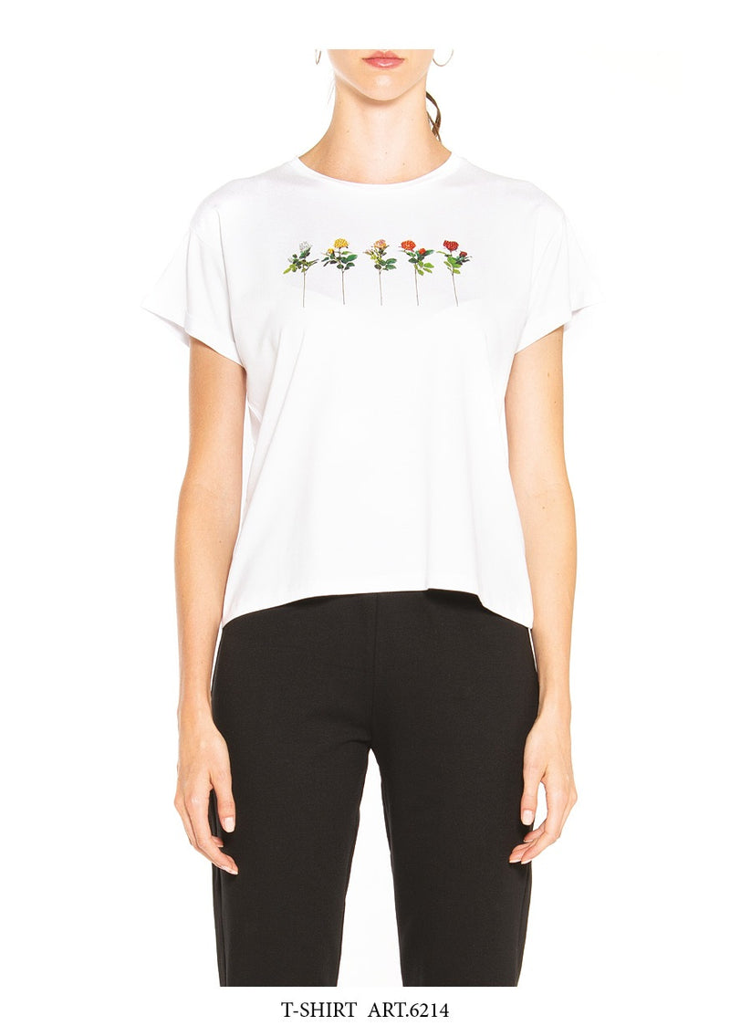 Carica immagine in Galleria Viewer, T-SHIRT DONNA BIANCA VISCOSA
