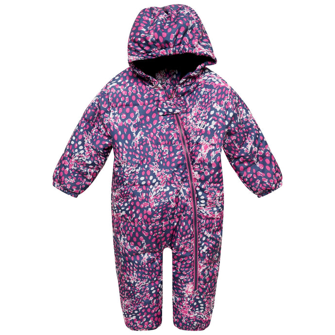 Tuta da neve isolata impermeabile per bambini Bambino II | Stampa leopardo delle nevi rosa lampone