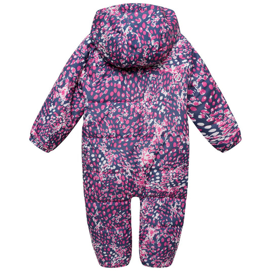 Tuta da neve isolata impermeabile per bambini Bambino II | Stampa leopardo delle nevi rosa lampone