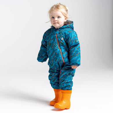 Tuta da neve isolata impermeabile per bambini Bambino II | Stampa mimetica blu