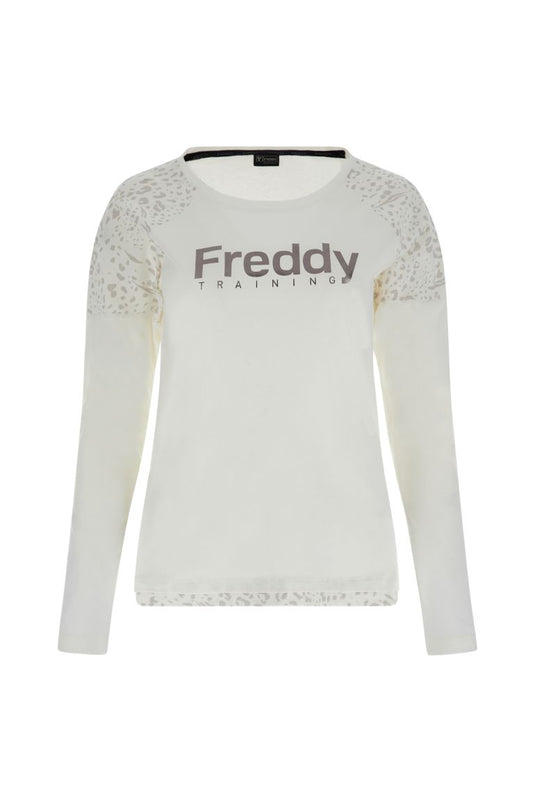 T-shirt FREDDY manica lunga comfort con stampa animalier e metal gun