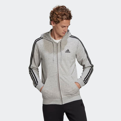 FELPA CON CAPPUCCIO ESSENTIALS FRENCH TERRY 3-STRIPES FULL-ZIP