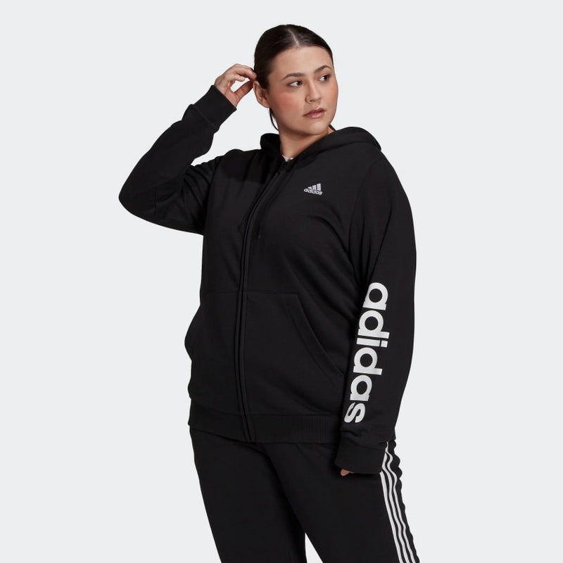 FELPA ADIDAS HOODIE ESSENTIALS LOGO FULL-ZIP (TAGLIE FORTI