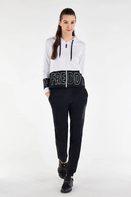 Tuta comfort color block e stampa FREDDY MOV. argento