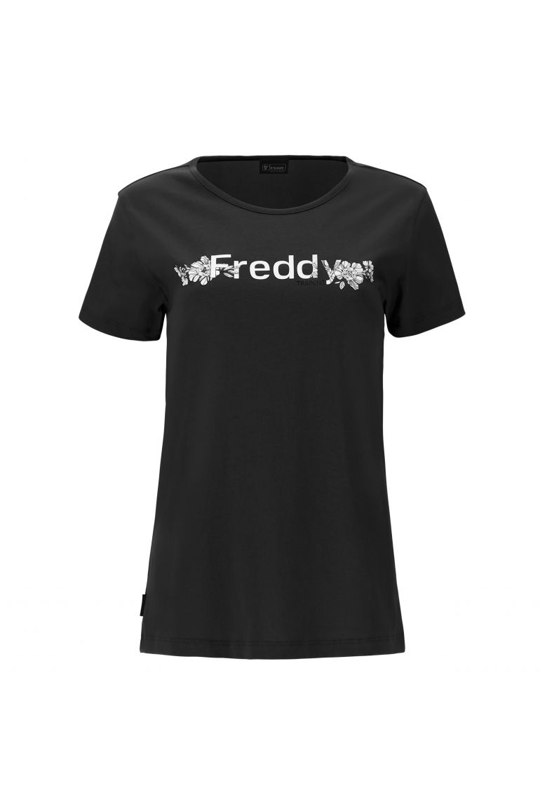 Carica immagine in Galleria Viewer, T-shirt stampa FREDDY TRAINING floreale e retro con cuciture
