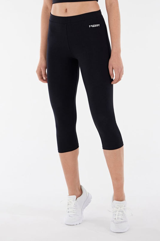 Leggings corsaro con stampa Freddy argento su un fianco