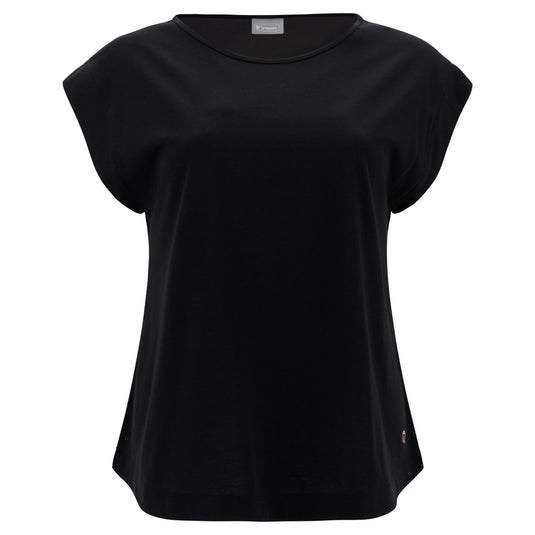 T-shirt fronte in modal e retro in satin