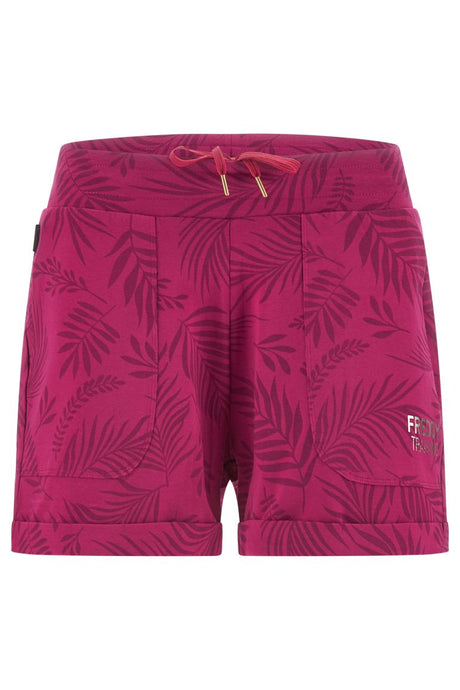 Shorts in jersey stampa foliage tropicale