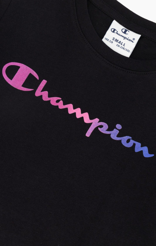 T-shirt CHAMPION In Cotone Con Logo Champion Colorato - Bambina