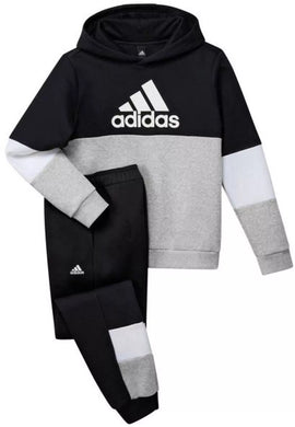 Tuta Adidas B Cb Fl Ts Nera e Grigia bambino