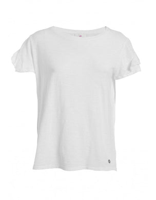T-SHIRT CON BALZA IN JERSEY FIAMMATO DEHA
